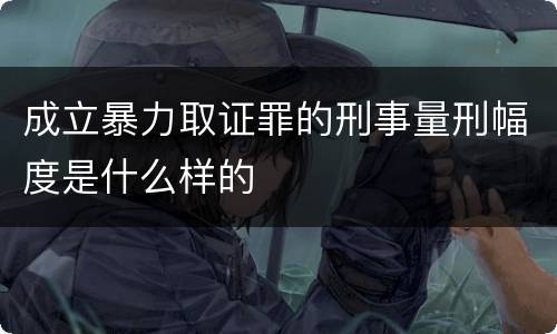 成立暴力取证罪的刑事量刑幅度是什么样的