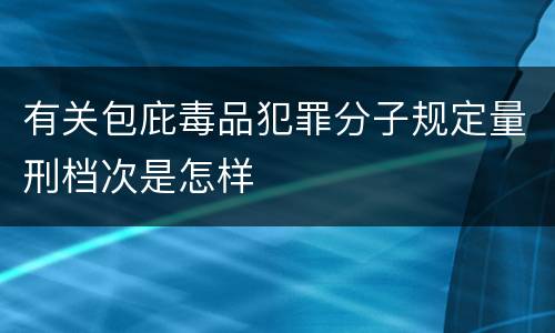 有关包庇毒品犯罪分子规定量刑档次是怎样
