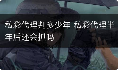 私彩代理判多少年 私彩代理半年后还会抓吗