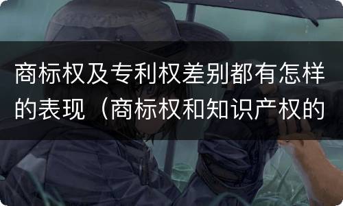 商标权及专利权差别都有怎样的表现（商标权和知识产权的区别）
