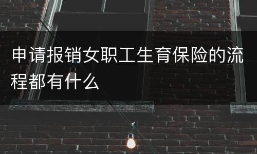 申请报销女职工生育保险的流程都有什么