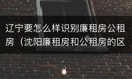 辽宁要怎么样识别廉租房公租房（沈阳廉租房和公租房的区别）