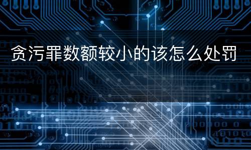 贪污罪数额较小的该怎么处罚