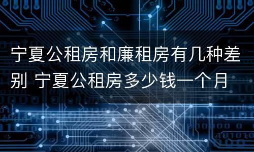 宁夏公租房和廉租房有几种差别 宁夏公租房多少钱一个月