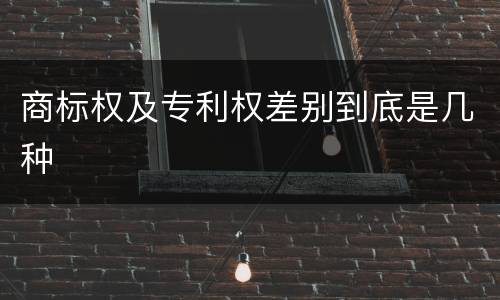 商标权及专利权差别到底是几种