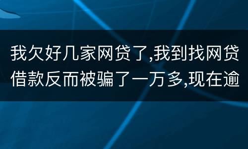 我欠好几家网贷了,我到找网贷借款反而被骗了一万多,现在逾期了好几家了,我给怎么办
