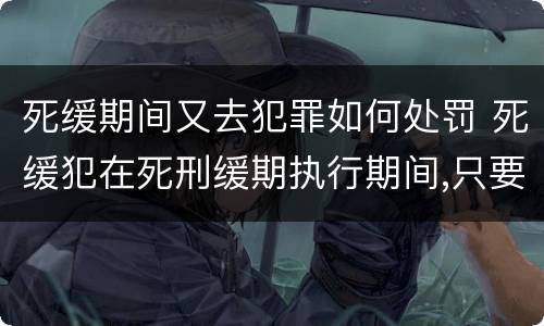 死缓期间又去犯罪如何处罚 死缓犯在死刑缓期执行期间,只要没有故意犯罪