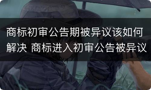 商标初审公告期被异议该如何解决 商标进入初审公告被异议成功率高吗