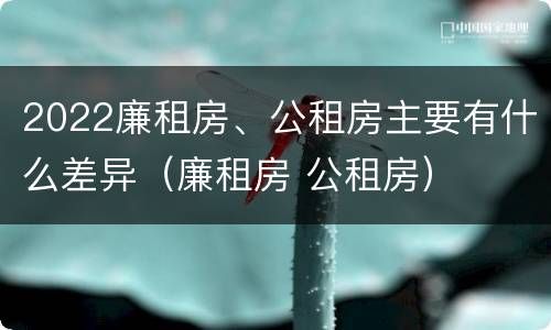 2022廉租房、公租房主要有什么差异（廉租房 公租房）