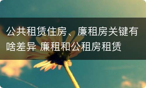 公共租赁住房、廉租房关键有啥差异 廉租和公租房租赁