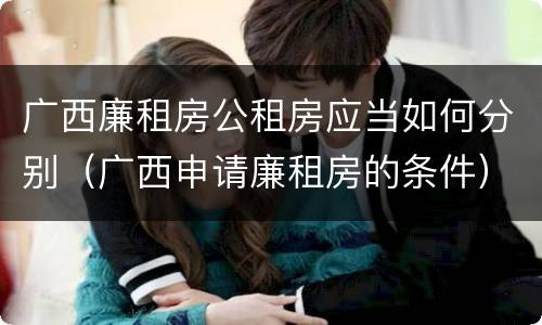 广西廉租房公租房应当如何分别（广西申请廉租房的条件）