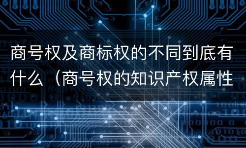 商号权及商标权的不同到底有什么（商号权的知识产权属性）