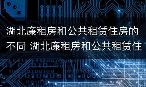 湖北廉租房和公共租赁住房的不同 湖北廉租房和公共租赁住房的不同点