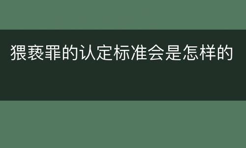 猥亵罪的认定标准会是怎样的