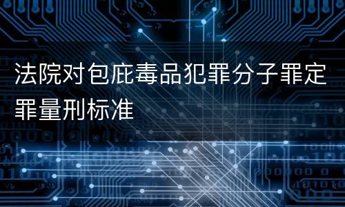 法院对包庇毒品犯罪分子罪定罪量刑标准