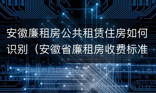 安徽廉租房公共租赁住房如何识别（安徽省廉租房收费标准）