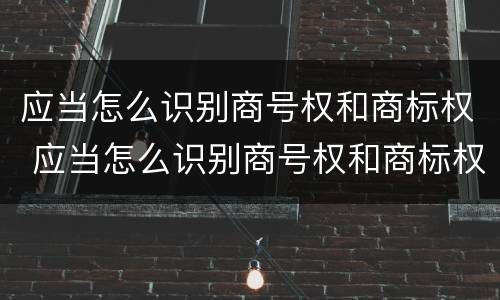 应当怎么识别商号权和商标权 应当怎么识别商号权和商标权