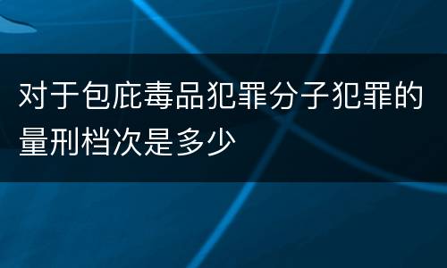 对于包庇毒品犯罪分子犯罪的量刑档次是多少