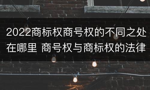2022商标权商号权的不同之处在哪里 商号权与商标权的法律冲突与解决