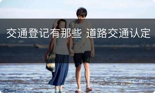 交通登记有那些 道路交通认定