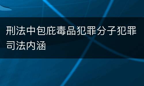 刑法中包庇毒品犯罪分子犯罪司法内涵
