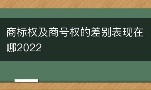 商标权及商号权的差别表现在哪2022