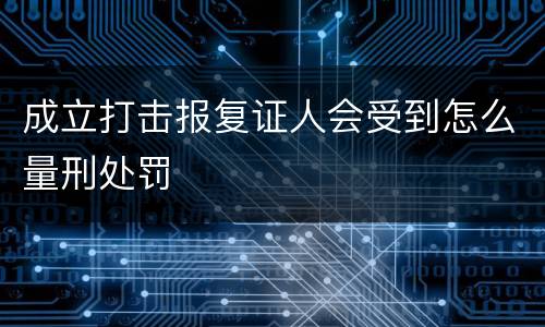 成立打击报复证人会受到怎么量刑处罚