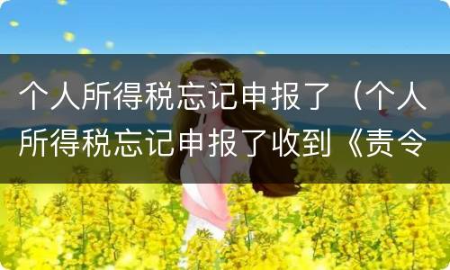 个人所得税忘记申报了（个人所得税忘记申报了收到《责令限期改正》）