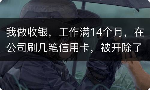 我做收银，工作满14个月，在公司刷几笔信用卡，被开除了，可以要求按劳动法赔偿吗。