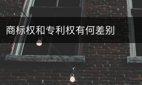 商标权和专利权有何差别