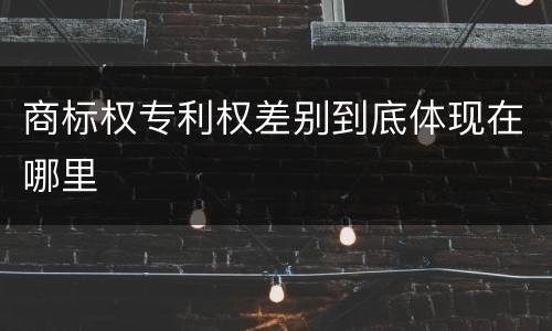 商标权专利权差别到底体现在哪里