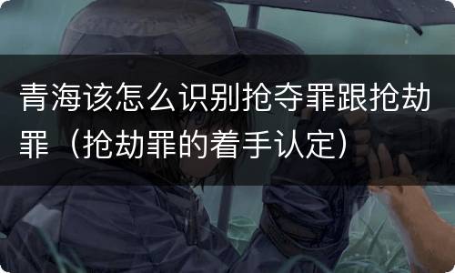 青海该怎么识别抢夺罪跟抢劫罪（抢劫罪的着手认定）