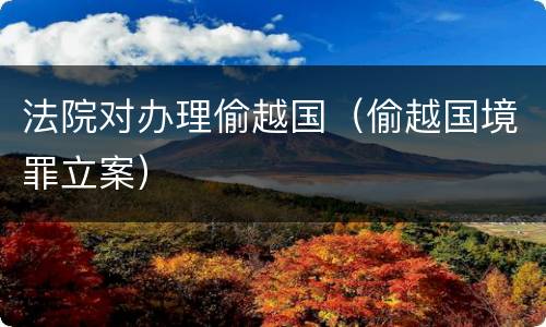 法院对办理偷越国（偷越国境罪立案）