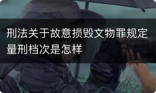 刑法关于故意损毁文物罪规定量刑档次是怎样