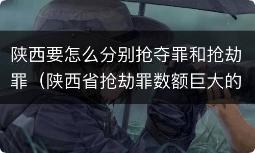 陕西要怎么分别抢夺罪和抢劫罪（陕西省抢劫罪数额巨大的标准）
