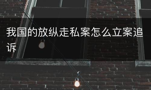 我国的放纵走私案怎么立案追诉