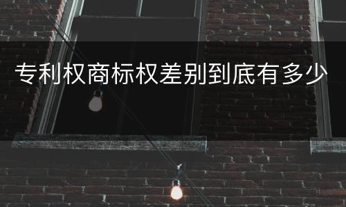 专利权商标权差别到底有多少