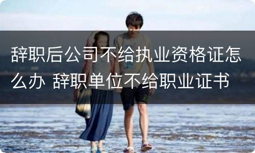 辞职后公司不给执业资格证怎么办 辞职单位不给职业证书