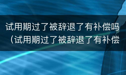 试用期过了被辞退了有补偿吗（试用期过了被辞退了有补偿吗）