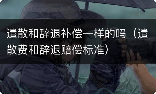 遣散和辞退补偿一样的吗（遣散费和辞退赔偿标准）