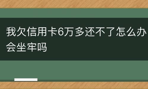 我欠信用卡6万多还不了怎么办会坐牢吗