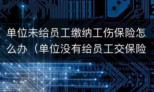 单位未给员工缴纳工伤保险怎么办（单位没有给员工交保险,工伤怎么办）