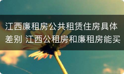 江西廉租房公共租赁住房具体差别 江西公租房和廉租房能买吗