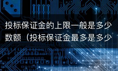 投标保证金的上限一般是多少数额（投标保证金最多是多少）