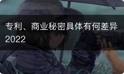 专利、商业秘密具体有何差异2022