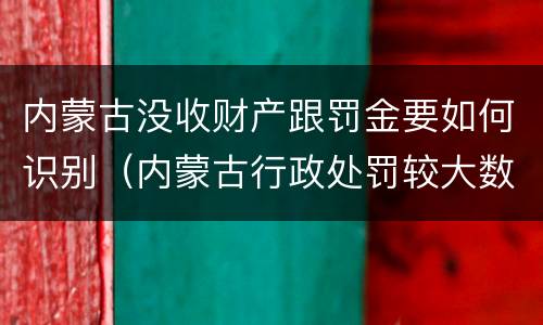 内蒙古没收财产跟罚金要如何识别（内蒙古行政处罚较大数额罚款标准）