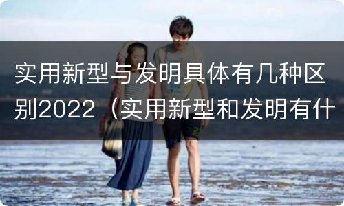 实用新型与发明具体有几种区别2022（实用新型和发明有什么区别）