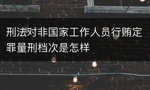 刑法对非国家工作人员行贿定罪量刑档次是怎样