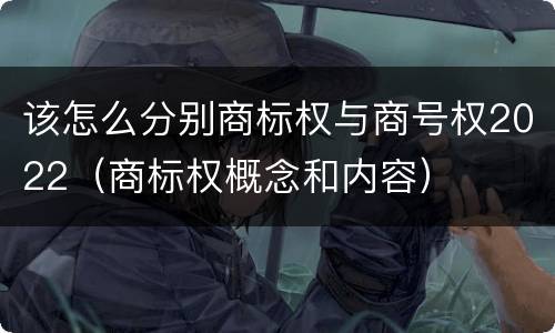 该怎么分别商标权与商号权2022（商标权概念和内容）
