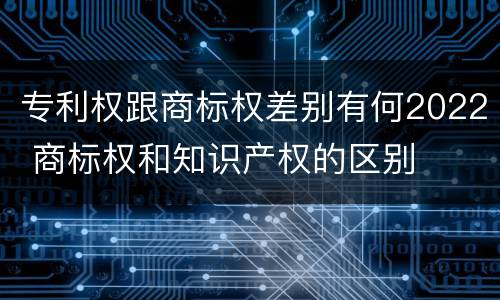 专利权跟商标权差别有何2022 商标权和知识产权的区别